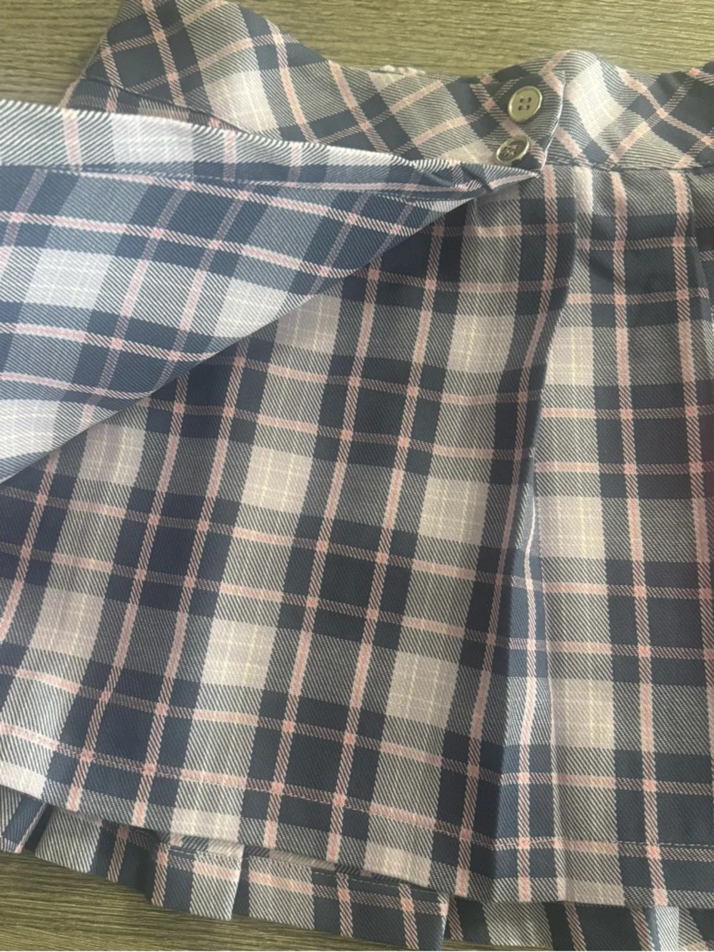 Justice Girls Asymmetrical Pleated Skirt Lavender Plaid SIZE M (10)